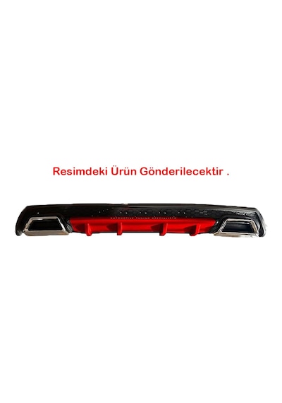 Opel İnsignia Kırmızı Difüzör Çiftli Kare Egzoz Görünümlü D Tip Difizör 2009 - 2013
