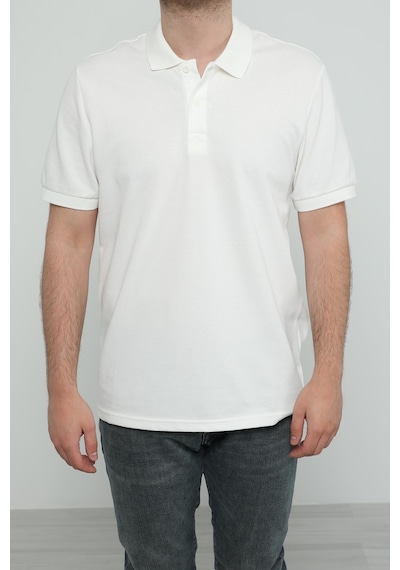 Hscstore Erkek Polo Yakalı Beyaz Tişört - 8424-beyaz Beyaz Hscstore Erkek Polo Yakalı Beyaz Tişört - 8424-beyaz Beyaz