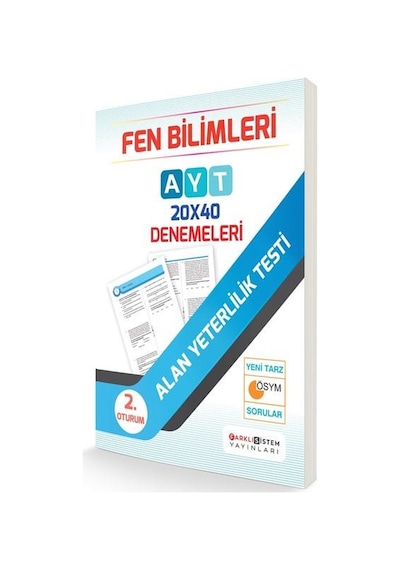 Ayt Fen Bilimleri 20 X 40 Denemeleri Farklı Sistem Yayınları