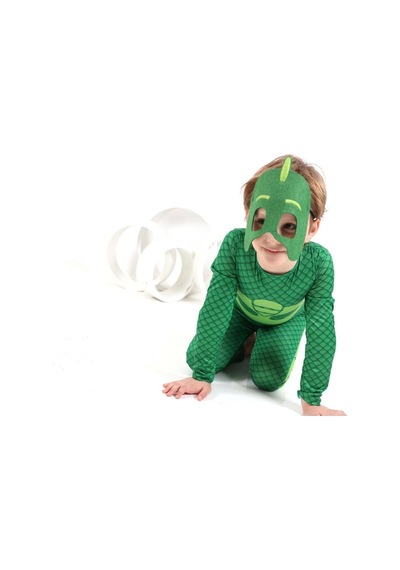 Pijamaskeliler Kertenkele Kostümü Maskeli Pjmasks Kertenkeleçocuk