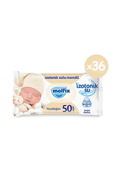 Izotonik Sulu Yenidoğan Islak Havlu 36 50 1800 Yaprak Diğer