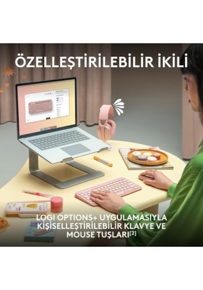 Türkçe Q Klavye Ve Mouse Seti İle Çoklu Cihaz Desteği