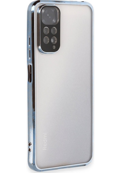 Newface Xiaomi Redmi Note 11 Kılıf Razer Lensli Silikon - Açık Mavi Açık Mavi