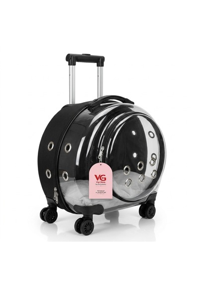 Vg Premium Şeffaf Panoramik Kedi Taşıma Valizi Xl