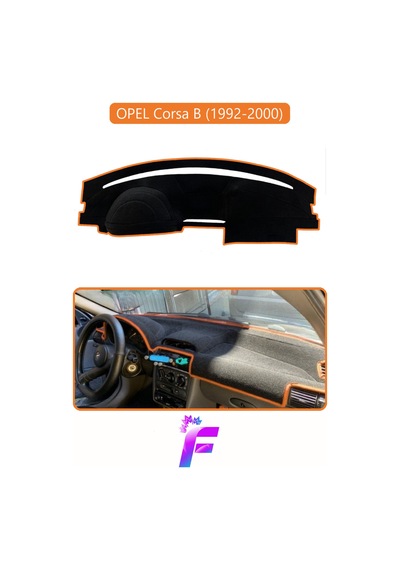 Opel Corsa B 1992-2000 Uyumlu Torpido Örtüsü Yansıma Önleyici Tam Koruma Kolay Montaj H76 Torpido Halısı