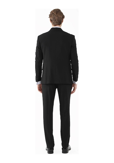 Dufy Siyah Erkek Slim Fit Sivri Yaka Smokin Takım - 92409 Siyah Dufy Siyah Erkek Slim Fit Sivri Yaka Smokin Takım - 92409 Siyah
