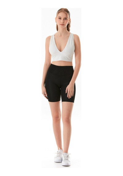 Fullamoda Basic Fitilli Kaplı Büstiyer Beyaz