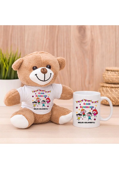 Canım Öğretmenim Hediye Peluş Ayıcık Ve Kupa Bardak