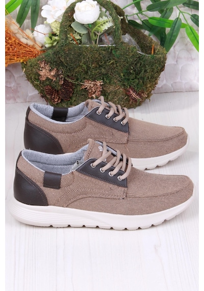 Fort Dks 020 Hafif Rahat Keten Sneaker Erkek Ayakkabı Vizon