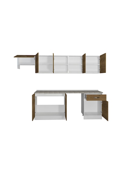Decoraktiv Elite 280 Mdf Hazır Mutfak Dolabı - Tezgah Dahil - Naturel Pera Meşe