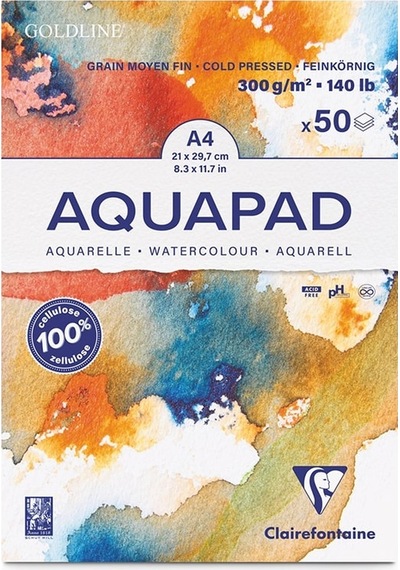 Clairefontaine Goldline Aquapad Sulu Boya Blok 300G A4 50 Yaprak