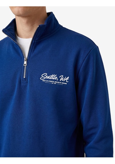 Koton Pamuklu Uzun Kollu Baskılı Yarım Fermuarlı Sweatshirt Saks 7wam70062mk Saks Mavi Koton Pamuklu Uzun Kollu Baskılı Yarım Fermuarlı Sweatshirt Saks 7wam70062mk Saks Mavi