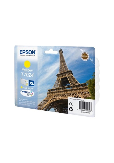 Epson T7024 Yellow Sarı 2.000 Sayfa Mürekkep Kartuş T70244010 Kdo