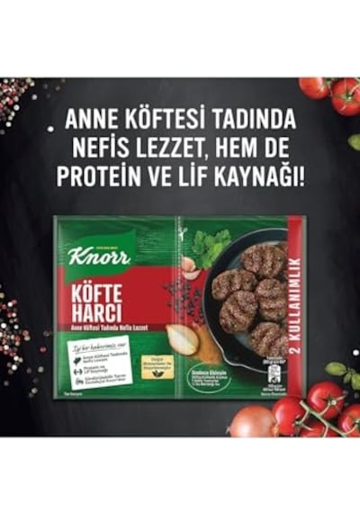 Knorr Köfte Harcı, Geleneksel Köfte Baharatı, 82 Gr, 4 Paket
