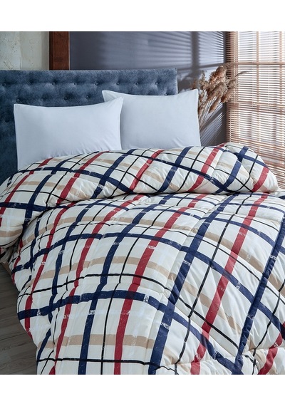 Komfort Home Tek Kişilik Baskılı Pamuklu Silikon Yorgan 155X215 C (508489624)