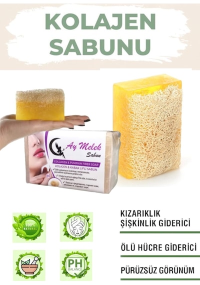 Kalojen Özlü Doğal Kabak Lifli Güzellik Sabunu Cilt   Etkili Diğer