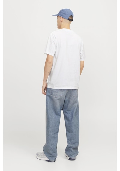 Jack & Jones Jcotarmac Camo Front Tee Ss Crew Neck Ln P.beyaz Renkli