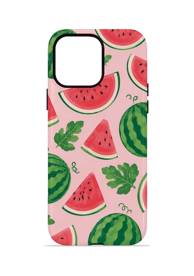 Apple iPhone Uyumlu 12 Pro Max Vorian Çift Katmanlı Kılıf Watermelon Garden Party