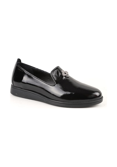 Libero Kadın Loafer Babet Günlük Hakiki Deri Parlak Rugan Çiçek Toka Detaylı Esnek Kauçuk Taban L061.538 Siyah Libero Kadın Loafer Babet Günlük Hakiki Deri Parlak Rugan Çiçek Toka Detaylı Esnek Kauçuk Taban L061.538 Siyah