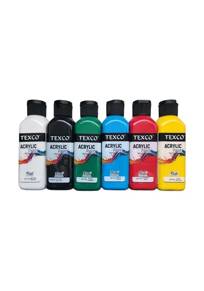 Lexroo Texco Akrilik Boya Seti 6 Renk, 130 Ml