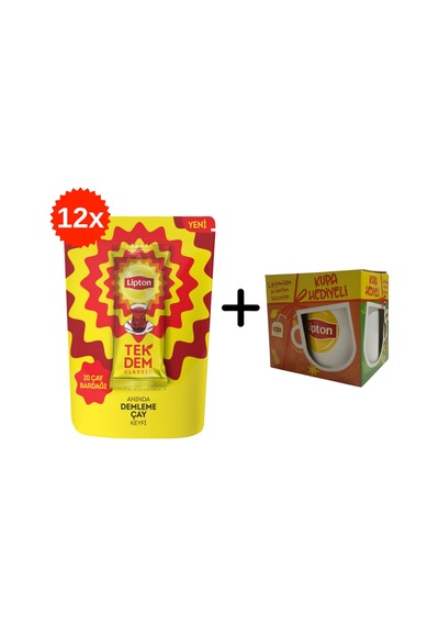 Lipton Klasik Tek Dem Çay 20li X 12 Adet + Seramik Kupa