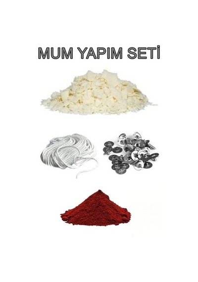 Soya Mum Yapım Seti, 500Gr Soya Wax, Boya, Fitil, Mum Çıtçıtı