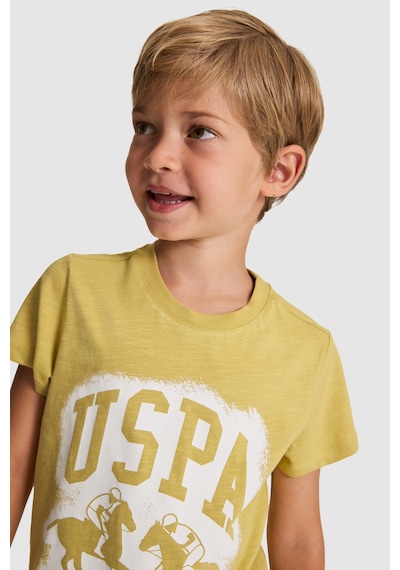 U.S. Polo Assn. Erkek Çocuk Tişört 50327044-vr235 Yag Yesılı