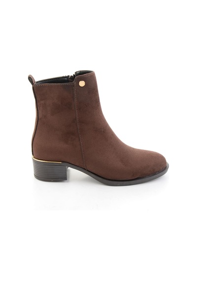 Bambi Kahve Süet Kadın Bot & Bootie K02823350072 Kahverengi