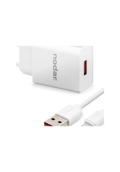 Micro Usb Hızlı Şarj Seti 12w 2.4a Usb Adaptörlü 1 M Pvc Kablolu Beyaz Nd1004 Evimdeyokyok