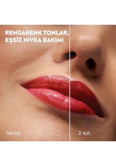 Spf30 Kırmızı Renkli Dudak Bakım Kremi,4,8gr,24 Saat Nemlendirme,e Vitamini,organik Badem Yağı,shea Yağı,dudak V