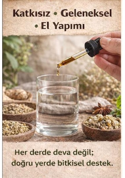 Geleceksel İsveç İksiri - Ev yapımı - Güneşte Demlendirilmiş - Katkısız Bitkisel Damla 50 ML Kulak Sindirim -- Bitkisel Destek