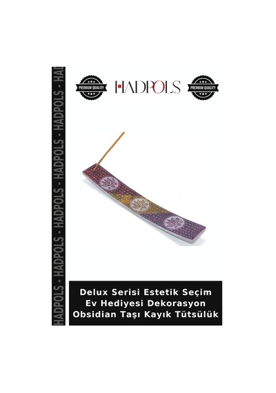Delux Serisi Estetik Seçim Ev Hediyesi Dekorasyon Obsidian Taşı Kayık Tütsülük
