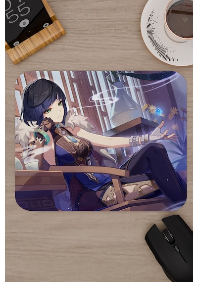 Yelan Genshin Impact Anime Gacha V3 - 22x18 Gaming Mouse Pad Fare Altlığı