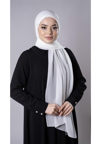 Hürrem Bone Krem Pratik Hazır Geçmeli Şal Şifon Kumaş Hijab Bone 3009 40