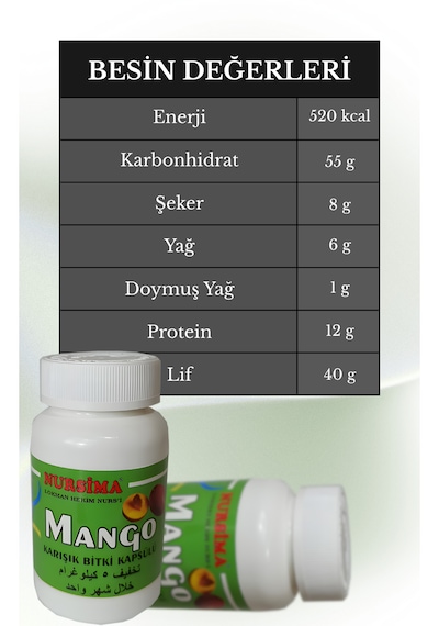 Nursima Mango Karışık Bitki Kapsülü 60 Kapsül