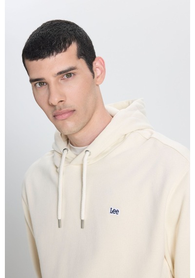 Lee Regular Fit Normal Kesim Pamuk Kapüşonlu Şardonlu Sweatshirt - L80yry Beyaz