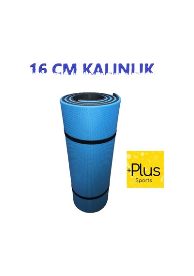 16 Mm Pilates Minderi Yoga Matı 180x60 Cm Mavi Mat Mavi Mavi