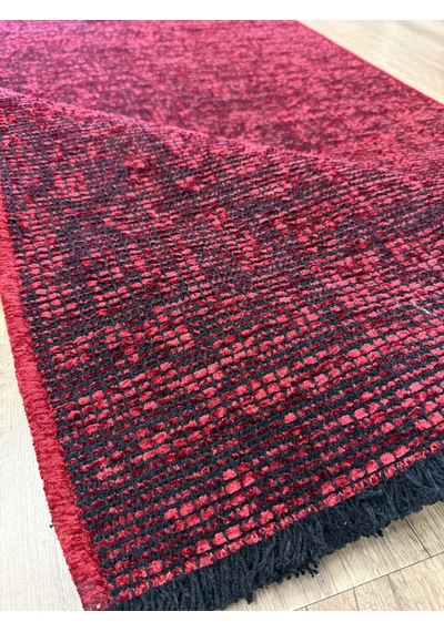 Hoom Rugs Vintage Vtg 115 Bordo Dekoratif Yıkanabilir Kilim Bordo