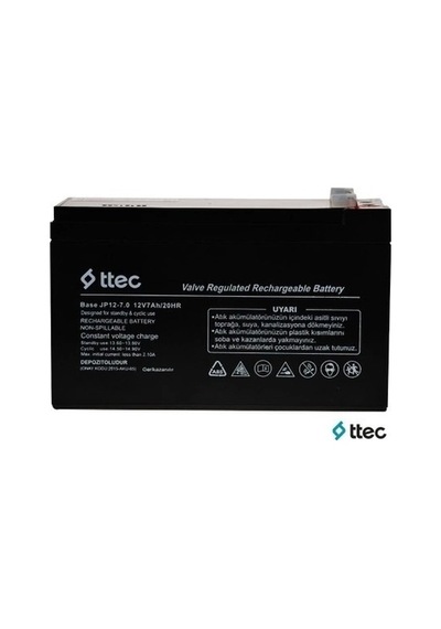 Ttec Base 7ah 12v Kuru Tip Güvenlik Aküsü