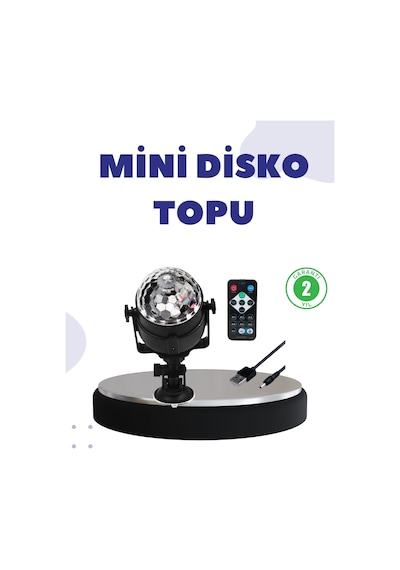 Ses Duyarlı Mini Disko Küre Lamba Çok Renkli