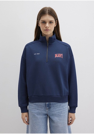 Mavi Koyu Lacivert Kadın Sweatshirt M1s10373-70488 Koyu Lacivert