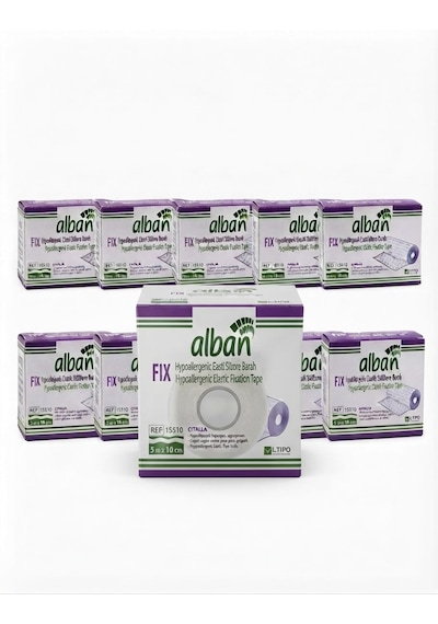 Alban Hipoalerjenik Elastik Sabitleme Bandı 5 M X 10 Cm 10'lu