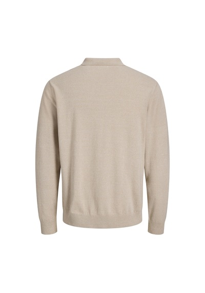 Jack & Jones Jjebasıc Knıt Ls Polo Sn Bej