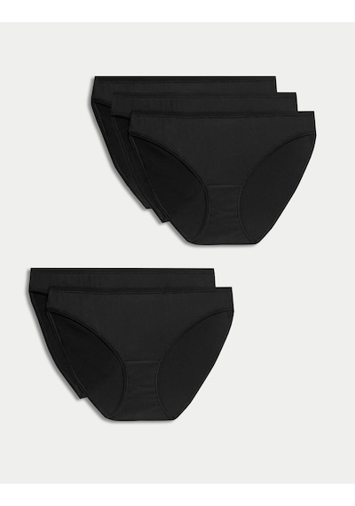 Marks & Spencer 5'li Bikini Külot Seti T61008801N Siyah