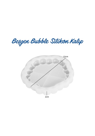 Beşgen Şekilinde Bubble Alçı & Taş Tozu, Hobi Döküm Çalışmaları İçin Esnek Silikon Kalıp 1 Adet