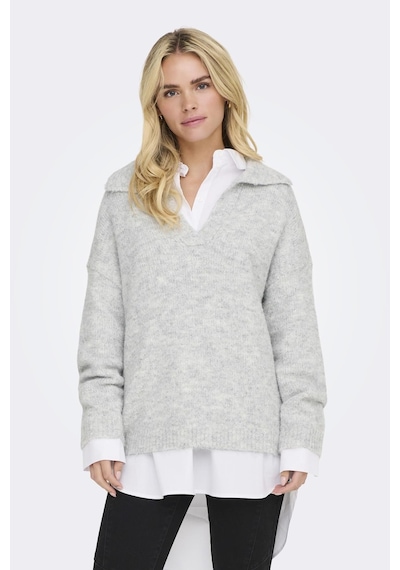 Only Onlmaggıe Lıfe Ls Splıt Neck Cc Knt Grimelanj15324310 Grimelanj