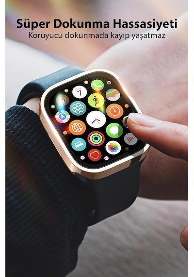 Coofbe Armor Zırhlı Apple Uyumlu Watch 41 MM Full Kaplama Kılıf 2-3-4-5-6-7-8 ve SE