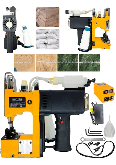Daflong Dfl Ph001 Tek Akülü Şarjlı Çuval Dikme Makinesi Sarı