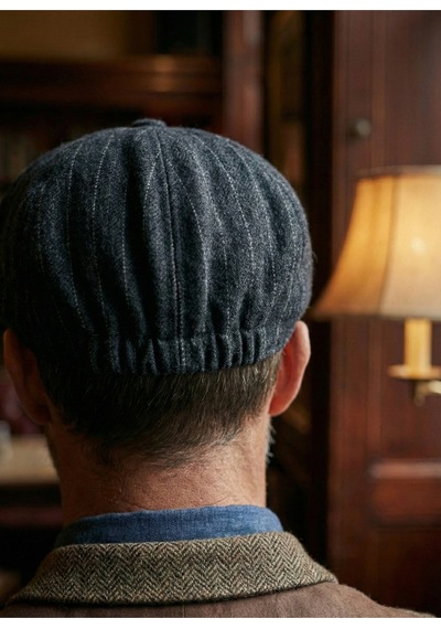 Emybox Erkek Kaşe 8 Köşe Kasket Şapka Klasik Retro- Peaky Blinders Tarzı Lastikli Standart Beden 18