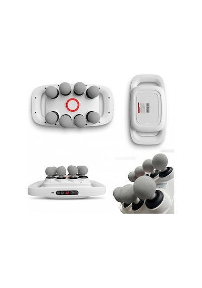 Powermaster Pm-29678 Multi-foksiyonel 8 Başlıklı Profesyonel  Ve Derin Doku Masaj Aleti Beyaz
